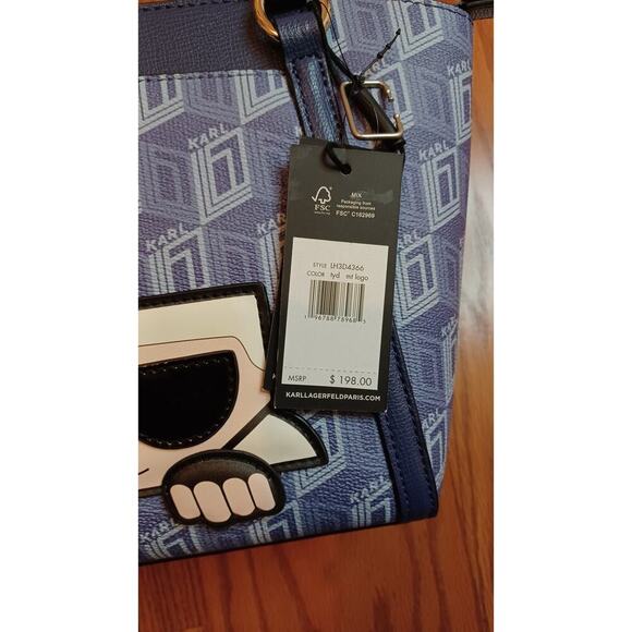 Karl Lagerfeld Paris Crossbody Iris Tote Purse Handbag NEW WITH TAGS - Picture 2 of 7